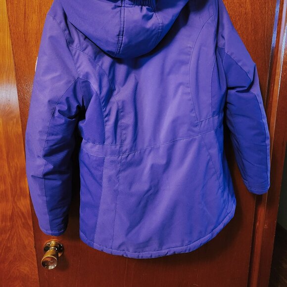 Girls Size 18 ZeroXposur Purple/Pink Removable Lining Zip Up Hooded Puffer Coat - Picture 12 of 12